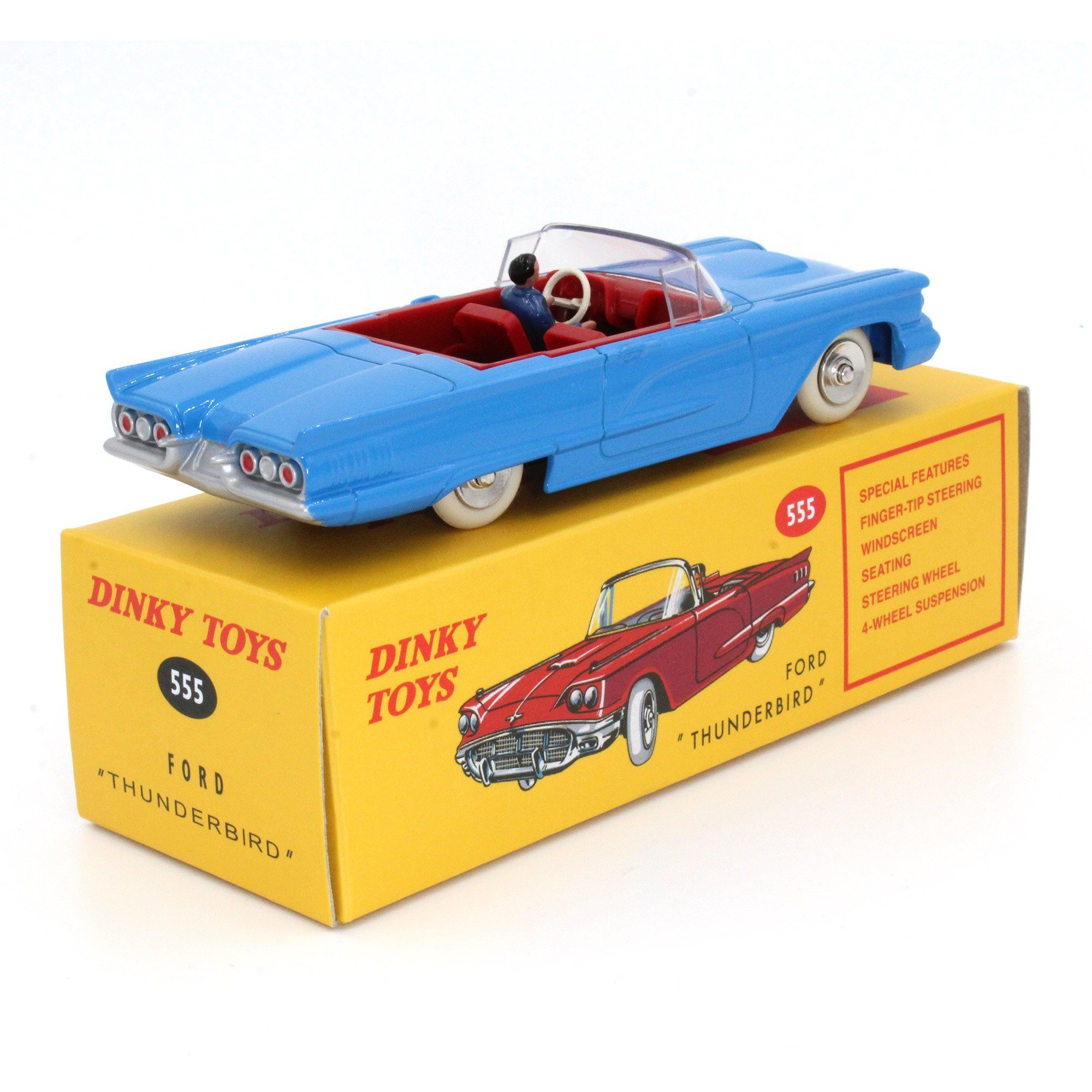 Dinky Toys Atlas 555 Ford Thunderbird blue 1/43 : Amazon.co.uk